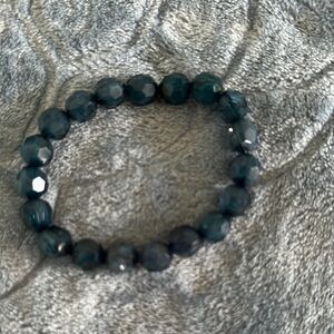 Perkins green beaded stretch bohemian bracelet